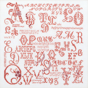 Borduurblad productfoto Borduurpakket Thea Gouverneur 'Antique Character Sampler'