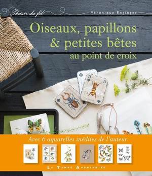 Borduurblad productfoto Boek Véronique Enginger 'Oiseaux, Papillons & petites bêtes au point de croix' 2