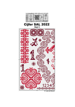 Borduurblad productfoto CIJFER SAL - 2022 - DEEL 3