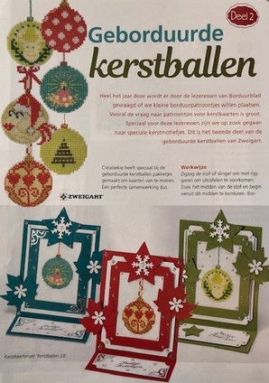 Borduurblad productfoto Patroon Geborduurde kerstballen (Deel 2)