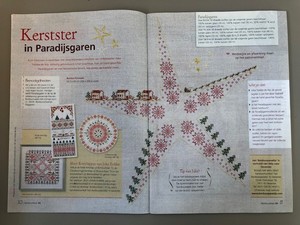 Borduurblad productfoto Patroon Kerstster in Paradijsgaren