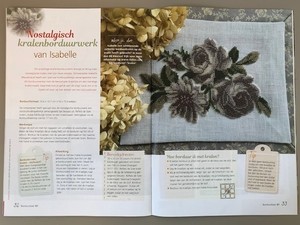 Borduurblad productfoto Patroon Nostalgisch kralenborduurwerk van Isabelle
