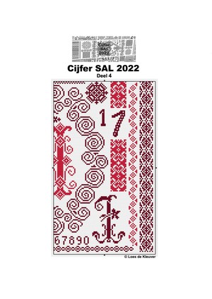 Borduurblad productfoto CIJFER SAL - 2022 - DEEL 4 2