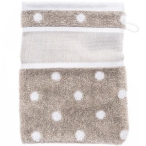 Borduurblad productfoto Rico Design Washandje - beige polkadot