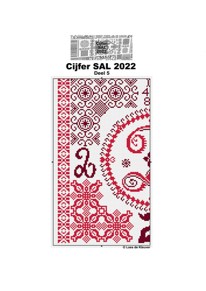 Borduurblad productfoto CIJFER SAL - 2022 - DEEL 5