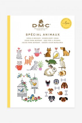 Borduurblad productfoto Boekje DMC 'Cross-Stitch Dieren'