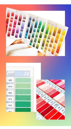 Borduurblad productfoto DMC kleurenkaart 2