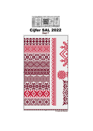 Borduurblad productfoto CIJFER SAL - 2022 - DEEL 7