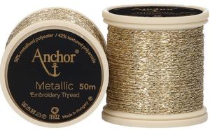 Borduurblad productfoto Anchor Metallic Gold