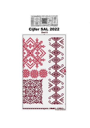 Borduurblad productfoto CIJFER SAL - 2022 - DEEL 8 2