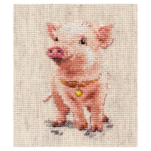 Borduurblad productfoto Borduurpakket Alisa ‘Piggy’