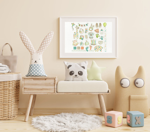 Borduurblad productfoto Patroon 'Babysampler' - Maria Diaz