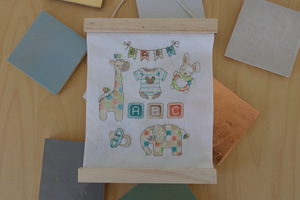 Borduurblad productfoto Patroon 'Babysampler' - Maria Diaz 2