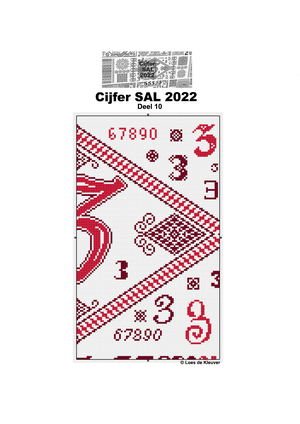 Borduurblad productfoto CIJFER SAL - 2022 - DEEL 10