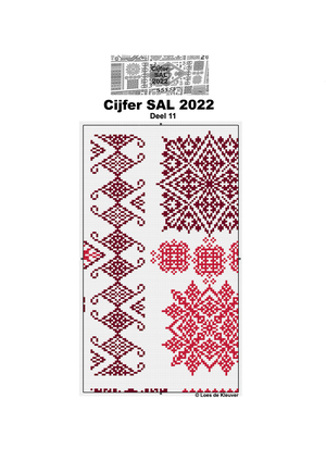 Borduurblad productfoto CIJFER SAL - 2022 - DEEL 11 2