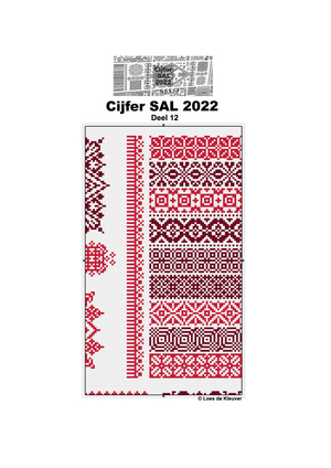Borduurblad productfoto CIJFER SAL - 2022 - DEEL 12