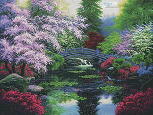 Borduurblad productfoto Patroon Artecy ‘Bridge of Tranquility’