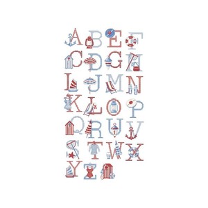 Borduurblad productfoto Patroon Les Brodeuses Parisiennes 'Le Grand ABC Rivages' 2