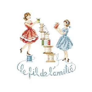 Borduurblad productfoto Patroon Les Brodeuses Parisiennes 'Le Fil De L'amitié'