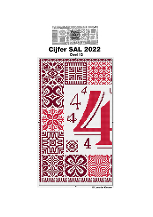 Borduurblad productfoto CIJFER SAL - 2022 - DEEL 13 2