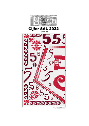Borduurblad productfoto CIJFER SAL - 2022 - DEEL 15