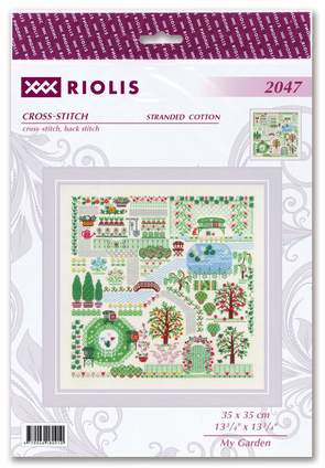 Borduurblad productfoto Borduurpakket Riolis ‘My Garden’ 2