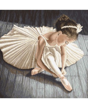 Borduurblad productfoto Borduurpakket Letistitch ‘Little Ballerina Girl'