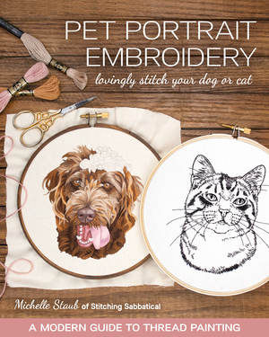 Borduurblad productfoto Boek Michelle Staub 'Pet Portrait Embroidery' 2