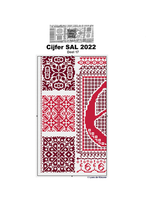 Borduurblad productfoto CIJFER SAL - 2022 - DEEL 17
