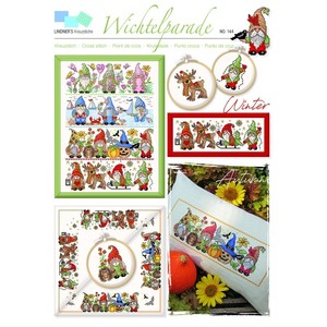 Borduurblad productfoto Lindner's Kreuzstiche Leaflet 'Wichtelparade 144'