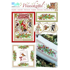 Borduurblad productfoto Lindner's Kreuzstiche Leaflet 'Wunschzettel 145'