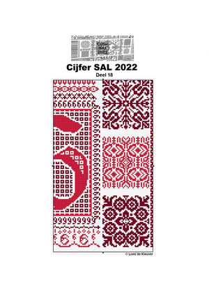 Borduurblad productfoto CIJFER SAL - 2022 - DEEL 18