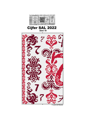Borduurblad productfoto CIJFER SAL - 2022 - DEEL 19 2