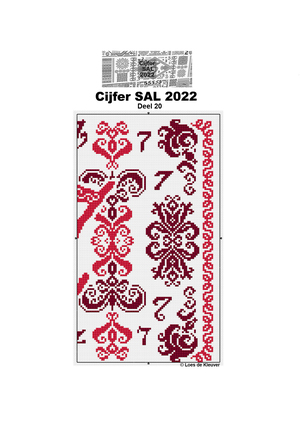 Borduurblad productfoto CIJFER SAL - 2022 - DEEL 20