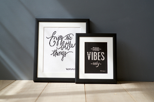 Borduurblad productfoto Borduurpakket Vervaco ‘Good vibes only’ 2