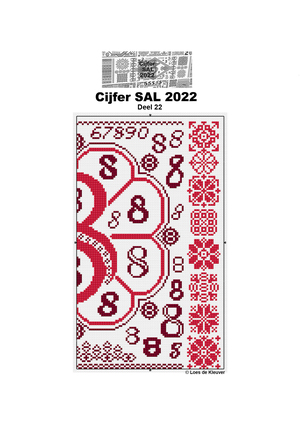 Borduurblad productfoto CIJFER SAL - 2022 - DEEL 22