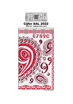 Borduurblad productfoto CIJFER SAL - 2022 - DEEL 24