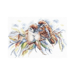 Borduurblad productfoto Borduurpakket Andriana ‘Sparrows’