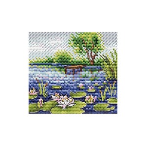 Borduurblad productfoto Borduurpakket MP Studia ‘Water lilies’
