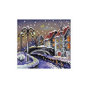 Borduurblad productfoto Borduurpakket MP Studia ‘Winter city’