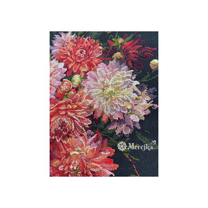 Borduurblad productfoto Borduurpakket Merejka ‘Dahlias’ 2