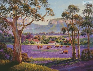 Borduurblad productfoto PATROON ARTECY ‘The Purple Paddock’
