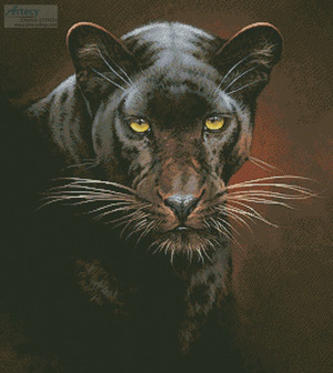 Borduurblad productfoto PATROON ARTECY ‘Black Panther Portrait’