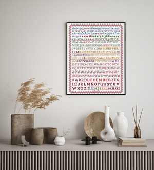 Borduurblad productfoto Patroon Alfabet - Loes de Kleuver