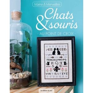 Borduurblad productfoto Boek Chats & Souris au point de croix - Mains & Merveilles 2