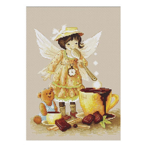 Borduurblad productfoto Borduurpakket Luca-S ‘Chocolate Fairy’