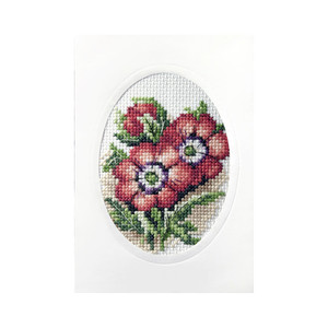 Borduurblad productfoto Borduurpakket Orchidea ‘Handmade Card Flower’ Red