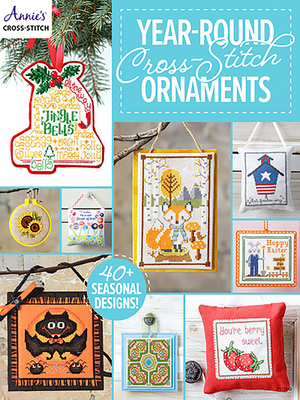 Borduurblad productfoto Boek Year-Round Cross-Stitch Ornaments -  Annie’s Cross-Stitch