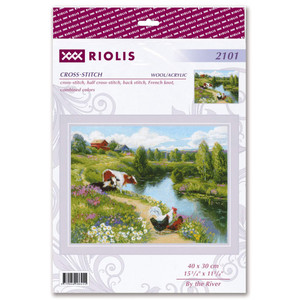 Borduurblad productfoto Borduurpakket Riolis ‘By the River’ 2