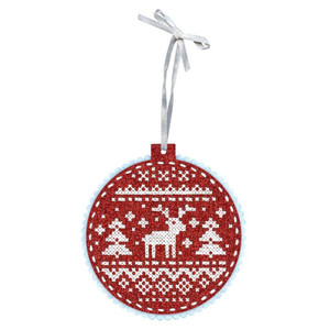 Borduurblad productfoto Borduurpakket MP Studia ‘Christmas ball- Deer’